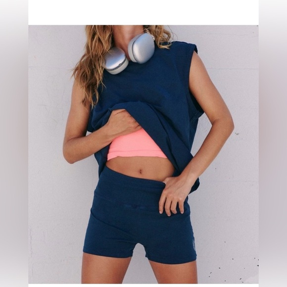 Free People Movement Hot Shot Micro SET- Navy NWT Large - Picture 12 of 14